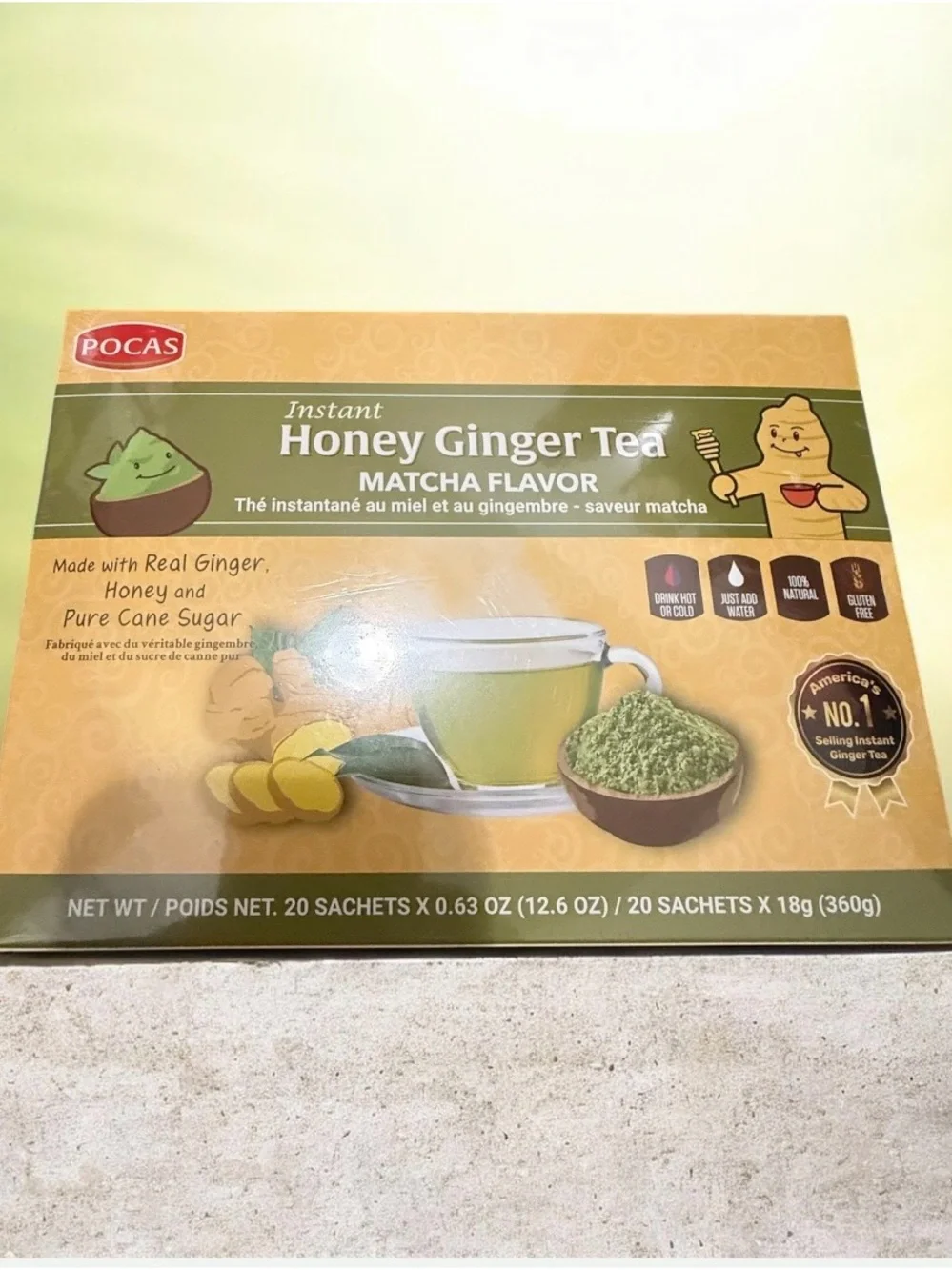 Honey Ginger Tea Matcha Flavor , Tee De Miel Y Jengibre Sabor A Matcha
